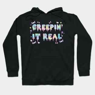 Womens Creepin It Real I Creepy Cute Soft Grunge Sweat Candy design Hoodie